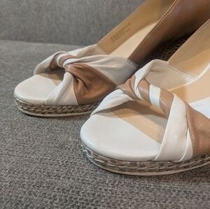 Cole Haan Ava Wedge Espadrille sandal open toe Heel  Nike Air 8.5